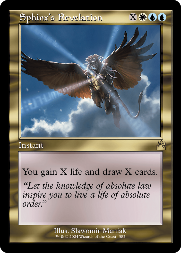 Sphinx's Revelation (Retro Frame) [Ravnica Remastered] | Deep Dive Games St. Marys