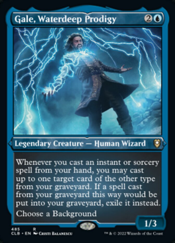 Gale, Waterdeep Prodigy (Foil Etched) [Commander Legends: Battle for Baldur's Gate] | Deep Dive Games St. Marys