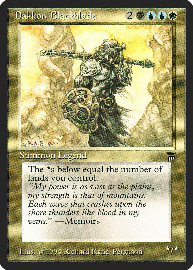 Dakkon Blackblade [Legends] | Deep Dive Games St. Marys