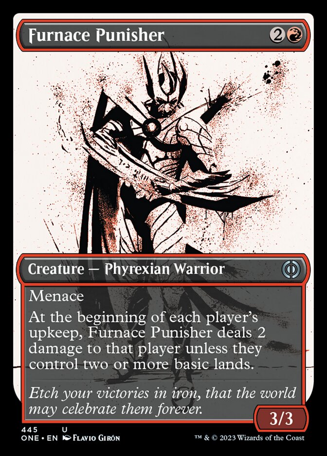 Furnace Punisher (Showcase Ichor Step-and-Compleat Foil) [Phyrexia: All Will Be One] | Deep Dive Games St. Marys