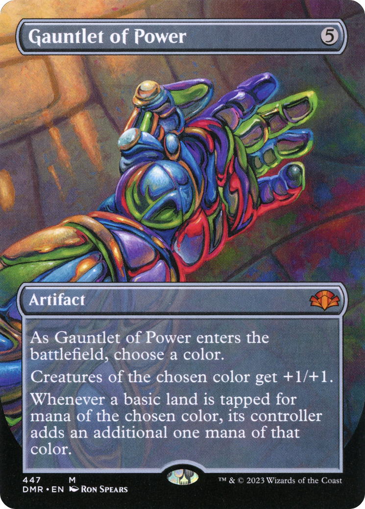 Gauntlet of Power (Borderless Alternate Art) [Dominaria Remastered] | Deep Dive Games St. Marys