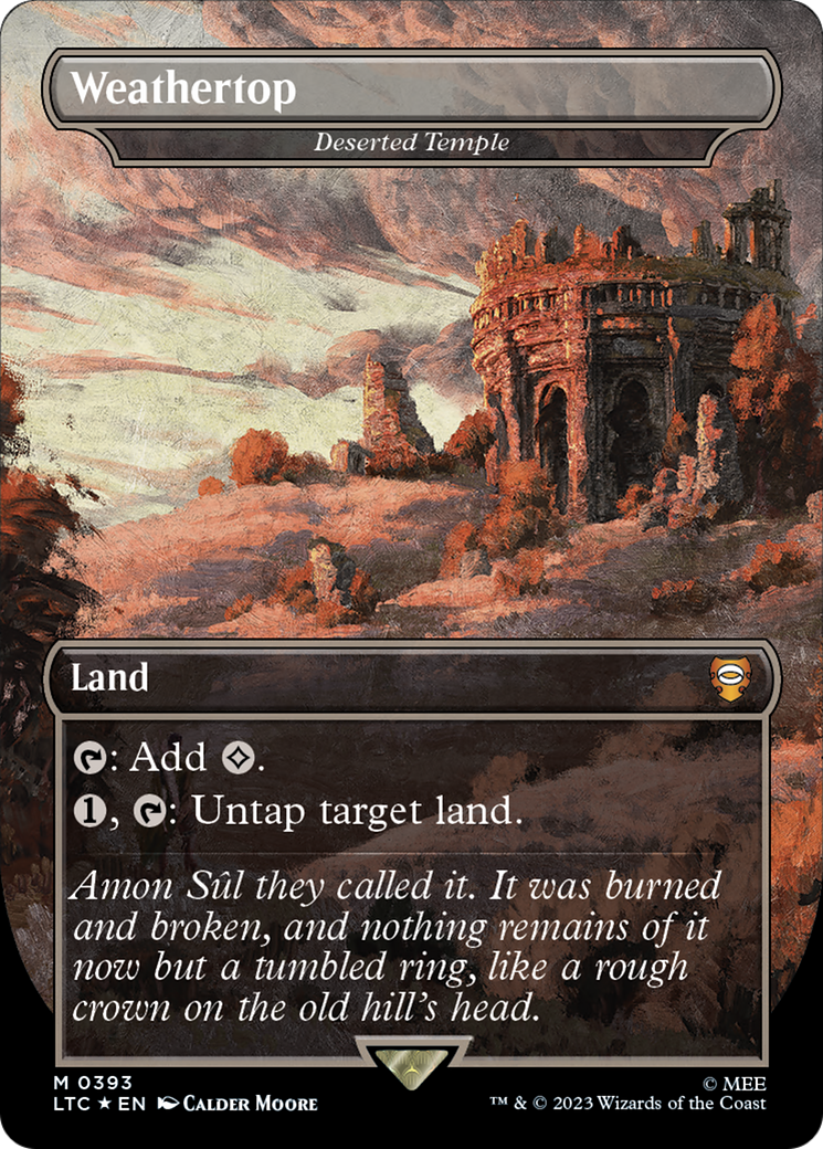 Deserted Temple - Weathertop (Surge Foil Realms and Relics) [The Lord of the Rings: Tales of Middle-Earth Commander] | Deep Dive Games St. Marys
