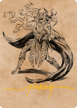 Livaan, Cultist of Tiamat Art Card (Gold-Stamped Signature) [Commander Legends: Battle for Baldur's Gate Art Series] | Deep Dive Games St. Marys