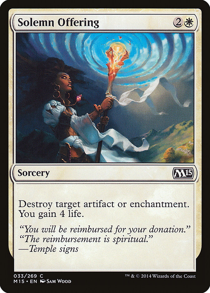 Solemn Offering [Magic 2015] | Deep Dive Games St. Marys