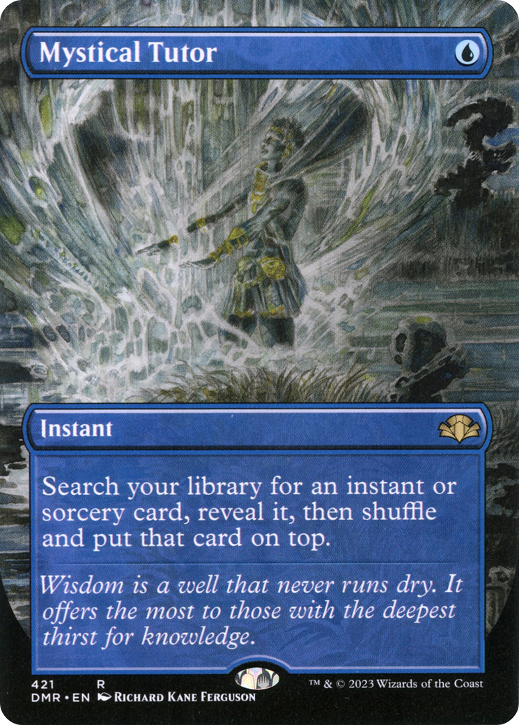 Mystical Tutor (Borderless Alternate Art) [Dominaria Remastered] | Deep Dive Games St. Marys