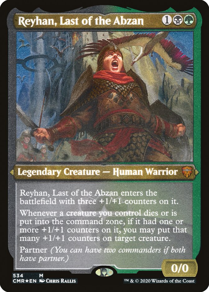 Reyhan, Last of the Abzan (Etched) [Commander Legends] | Deep Dive Games St. Marys