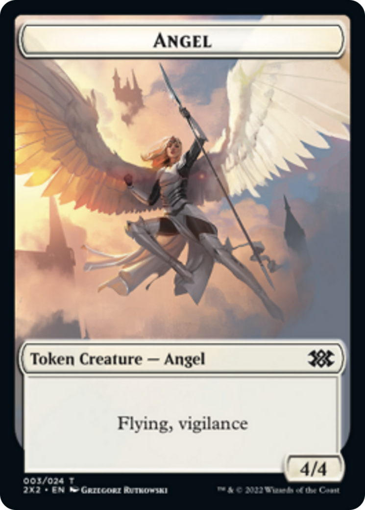 Egg // Angel Double-Sided Token [Double Masters 2022 Tokens] | Deep Dive Games St. Marys