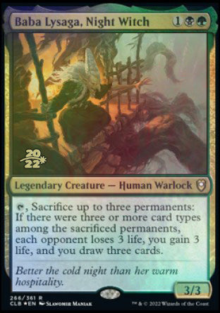 Baba Lysaga, Night Witch [Commander Legends: Battle for Baldur's Gate Prerelease Promos] | Deep Dive Games St. Marys