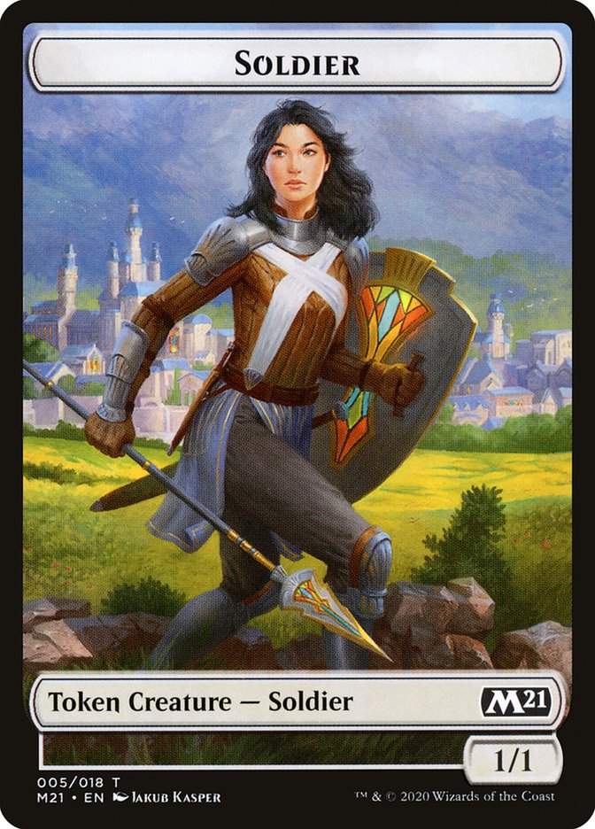 Soldier Token [Core Set 2021 Tokens] | Deep Dive Games St. Marys