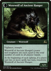 Sage of Ancient Lore // Werewolf of Ancient Hunger [Shadows over Innistrad Prerelease Promos] | Deep Dive Games St. Marys