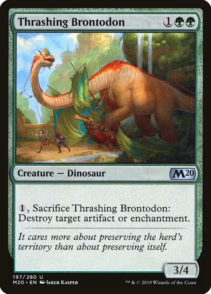 Thrashing Brontodon [Core Set 2020] | Deep Dive Games St. Marys