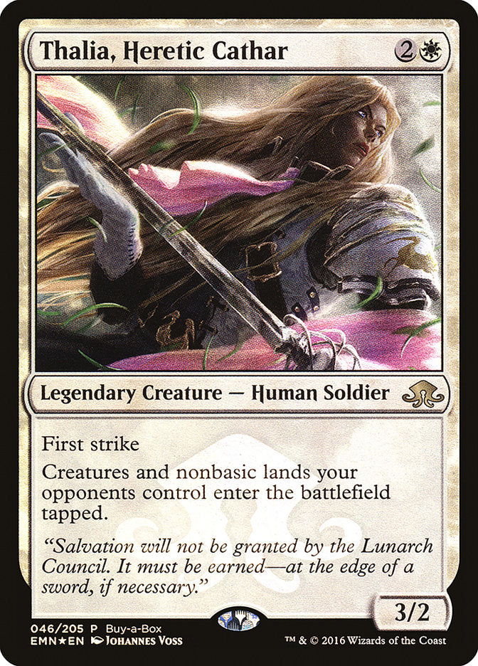 Thalia, Heretic Cathar (Buy-A-Box) [Eldritch Moon Promos] | Deep Dive Games St. Marys