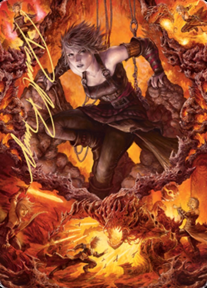 Nahiri, Heir of the Ancients 2 Art Card (Gold-Stamped Signature) [Zendikar Rising Art Series] | Deep Dive Games St. Marys