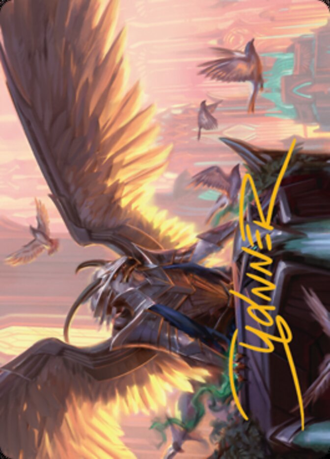 Falco Spara, Pactweaver 1 Art Card (Gold-Stamped Signature) [Streets of New Capenna Art Series] | Deep Dive Games St. Marys