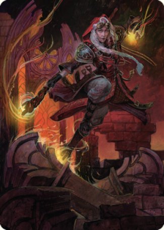 Jaya, Fiery Negotiator Art Card 2 [Dominaria United Art Series] | Deep Dive Games St. Marys