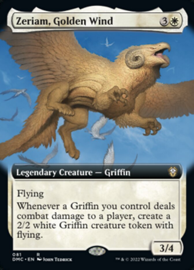 Zeriam, Golden Wind (Extended Art) [Dominaria United Commander] | Deep Dive Games St. Marys