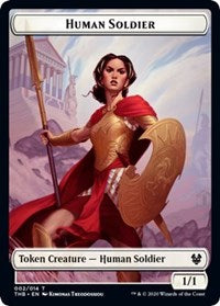 Human Soldier // Wolf Double-Sided Token [Theros Beyond Death Tokens] | Deep Dive Games St. Marys