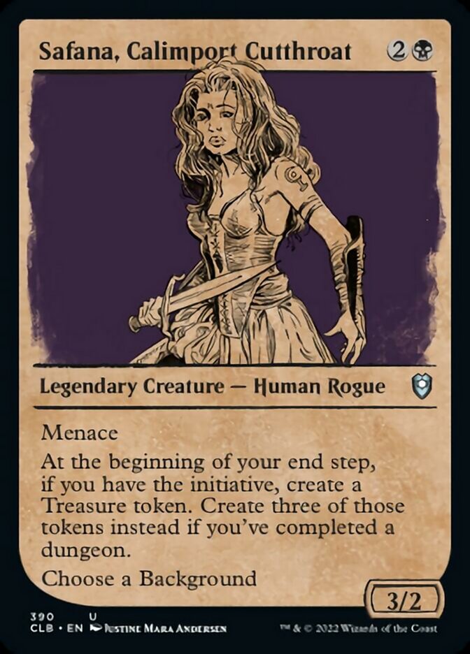 Safana, Calimport Cutthroat (Showcase) [Commander Legends: Battle for Baldur's Gate] | Deep Dive Games St. Marys