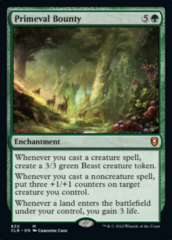 Primeval Bounty [Commander Legends: Battle for Baldur's Gate] | Deep Dive Games St. Marys