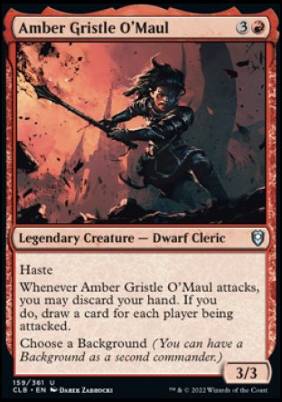 Amber Gristle O'Maul [Commander Legends: Battle for Baldur's Gate] | Deep Dive Games St. Marys