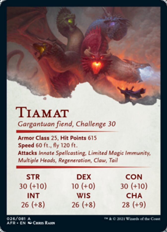 Tiamat Art Card [Dungeons & Dragons: Adventures in the Forgotten Realms Art Series] | Deep Dive Games St. Marys