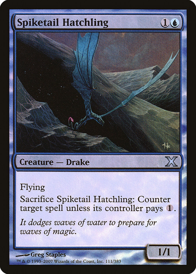 Spiketail Hatchling (Premium Foil) [Tenth Edition] | Deep Dive Games St. Marys