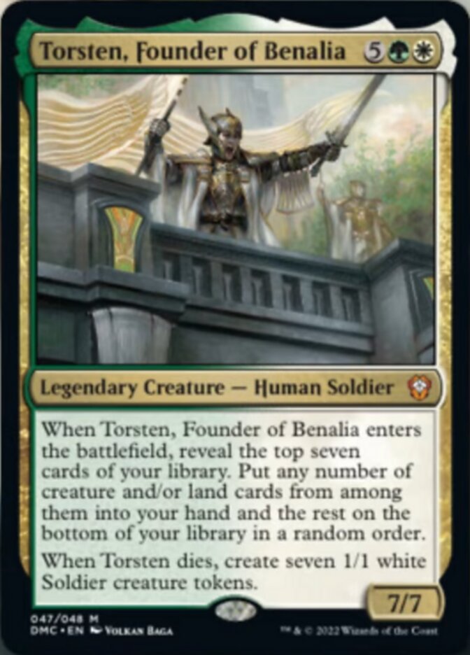 Torsten, Founder of Benalia [Dominaria United Commander] | Deep Dive Games St. Marys