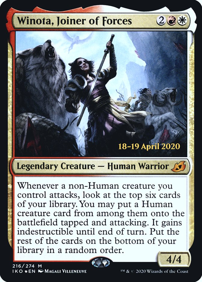 Winota, Joiner of Forces [Ikoria: Lair of Behemoths Prerelease Promos] | Deep Dive Games St. Marys