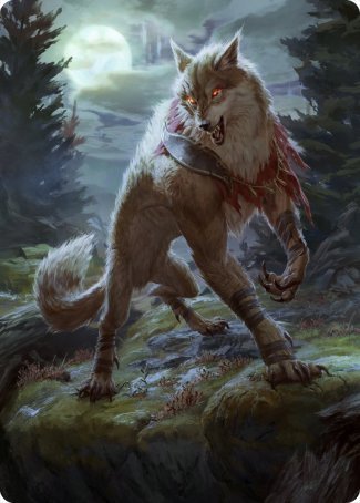 Arlinn, the Moon's Fury 1 Art Card [Innistrad: Midnight Hunt Art Series] | Deep Dive Games St. Marys