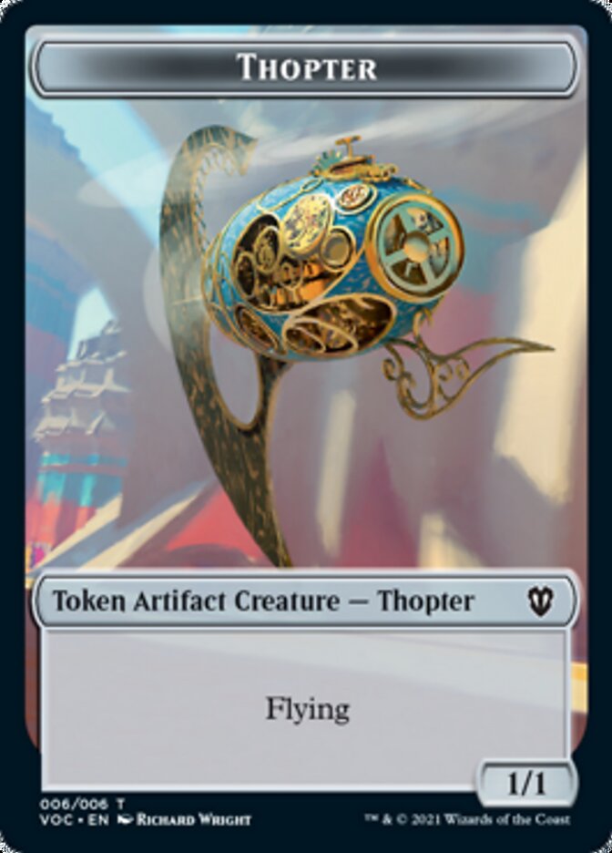 Spirit (003) // Thopter Double-Sided Token [Innistrad: Crimson Vow Commander Tokens] | Deep Dive Games St. Marys