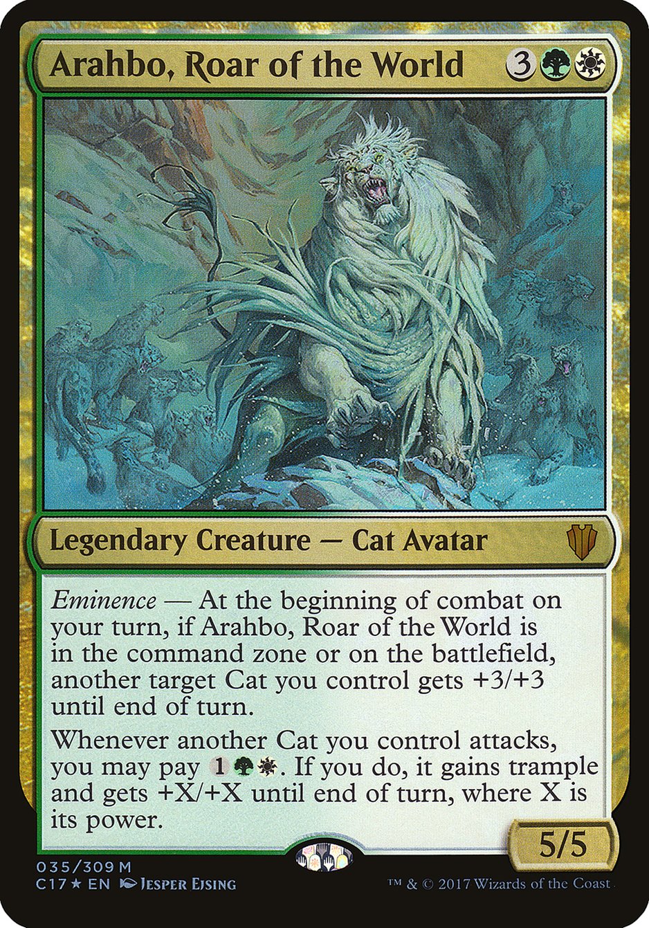 Arahbo, Roar of the World (Oversized) [Commander 2017 Oversized] | Deep Dive Games St. Marys