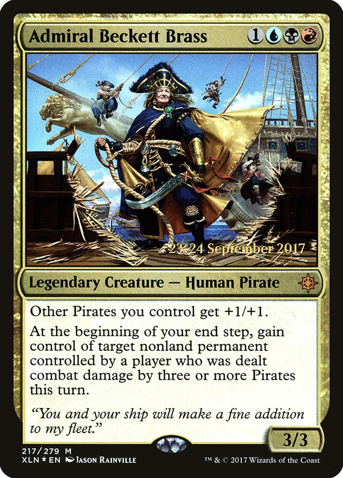 Admiral Beckett Brass [Ixalan Prerelease Promos] | Deep Dive Games St. Marys