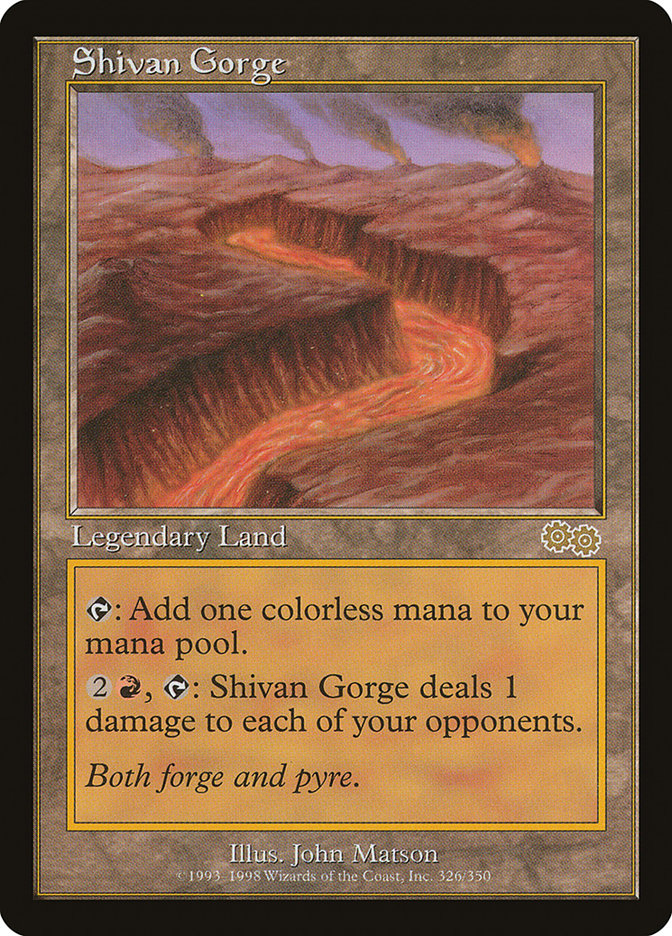 Shivan Gorge [Urza's Saga] | Deep Dive Games St. Marys