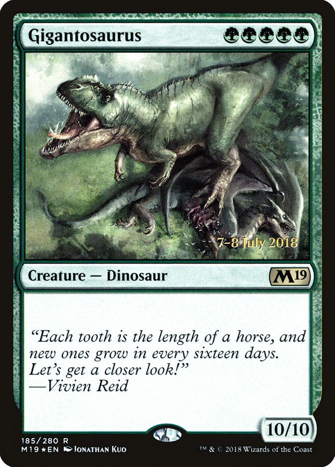 Gigantosaurus [Core Set 2019 Prerelease Promos] | Deep Dive Games St. Marys