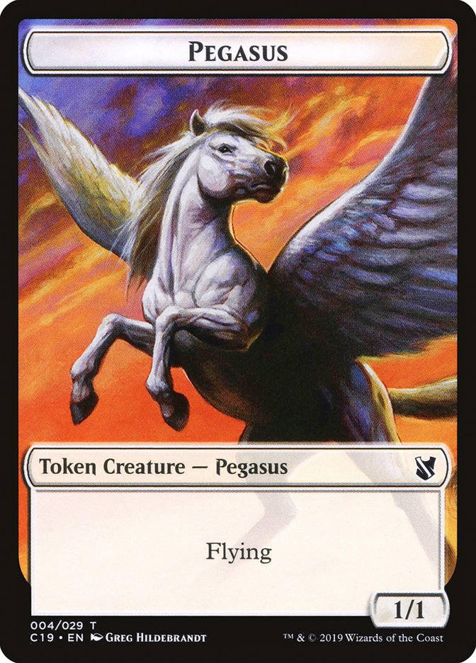 Pegasus Token [Commander 2019 Tokens] | Deep Dive Games St. Marys