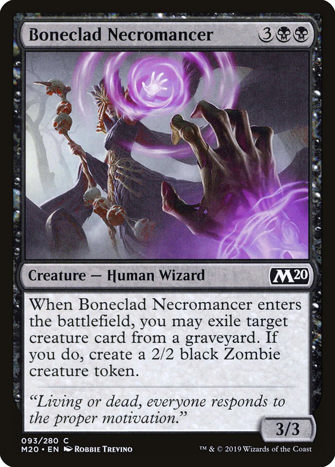 Boneclad Necromancer [Core Set 2020] | Deep Dive Games St. Marys
