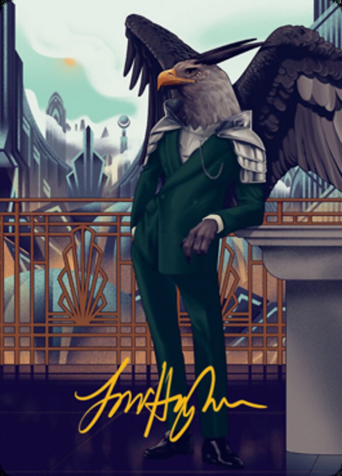 Falco Spara, Pactweaver 2 Art Card (Gold-Stamped Signature) [Streets of New Capenna Art Series] | Deep Dive Games St. Marys