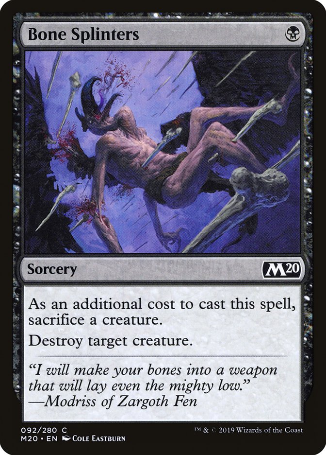 Bone Splinters [Core Set 2020] | Deep Dive Games St. Marys