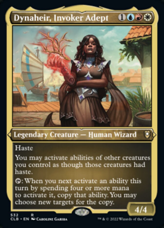Dynaheir, Invoker Adept (Foil Etched) [Commander Legends: Battle for Baldur's Gate] | Deep Dive Games St. Marys
