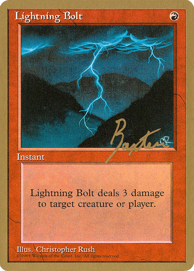 Lightning Bolt (George Baxter) [Pro Tour Collector Set] | Deep Dive Games St. Marys
