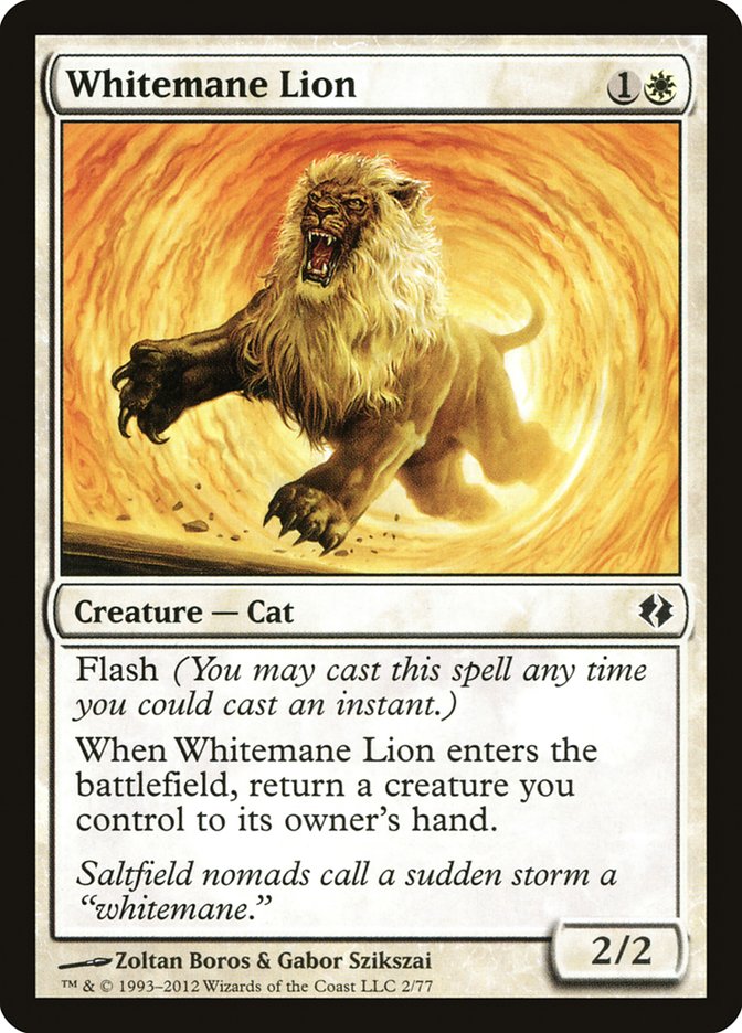 Whitemane Lion [Duel Decks: Venser vs. Koth] | Deep Dive Games St. Marys