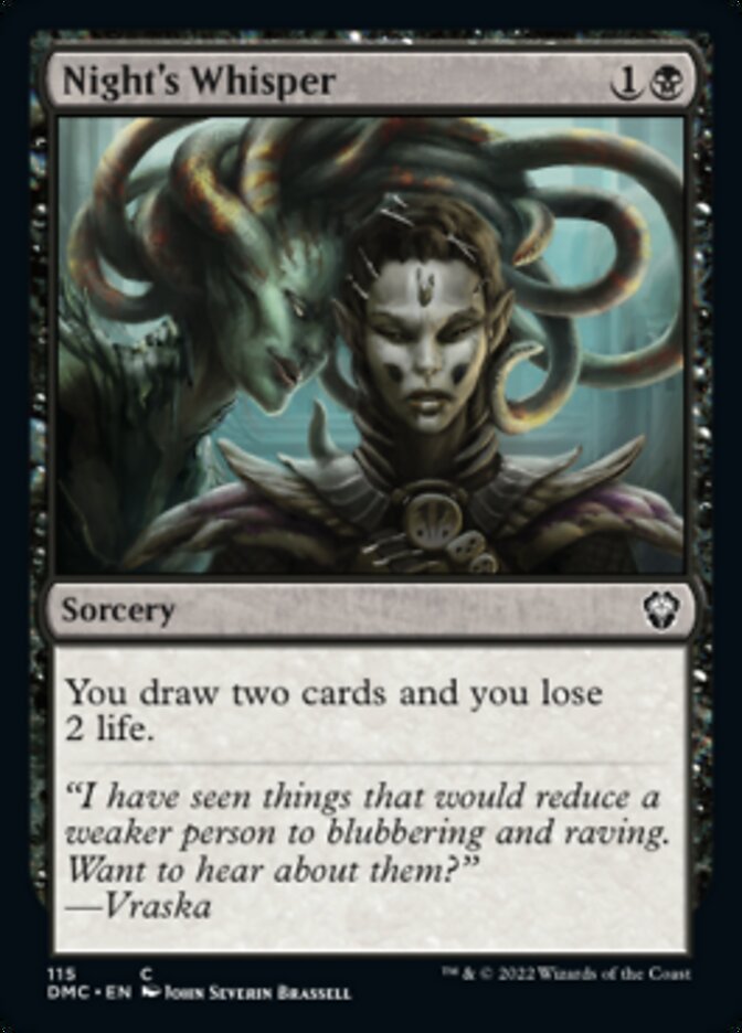 Night's Whisper [Dominaria United Commander] | Deep Dive Games St. Marys