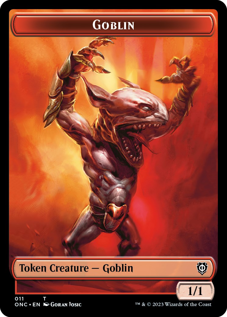 Rebel // Goblin Double-Sided Token [Phyrexia: All Will Be One Commander Tokens] | Deep Dive Games St. Marys