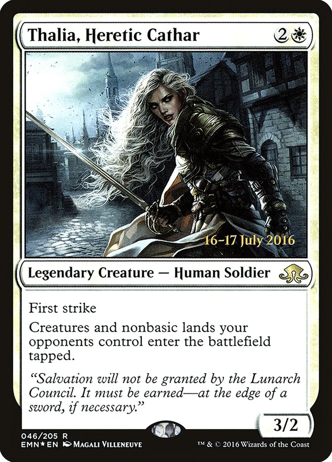 Thalia, Heretic Cathar [Eldritch Moon Prerelease Promos] | Deep Dive Games St. Marys