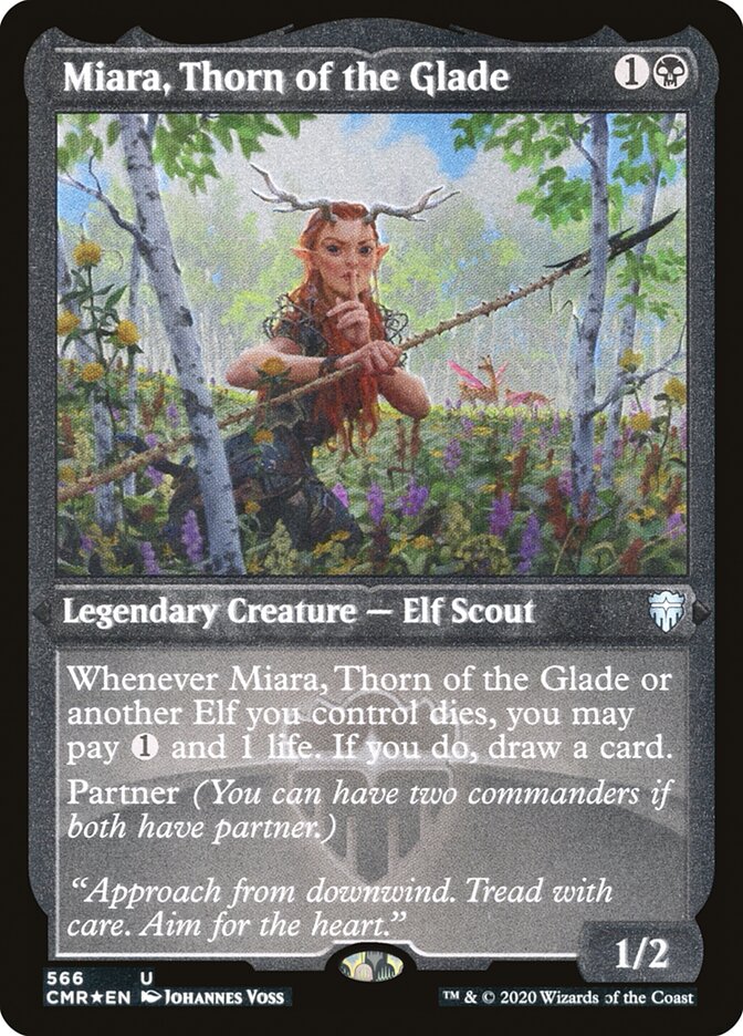 Miara, Thorn of the Glade (Etched) [Commander Legends] | Deep Dive Games St. Marys