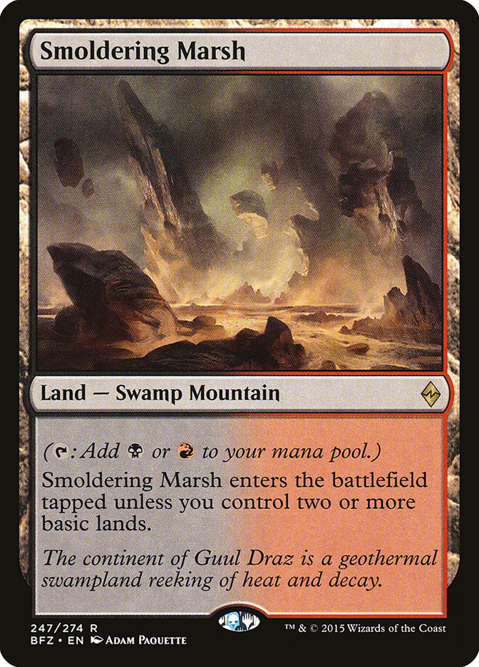 Smoldering Marsh [Battle for Zendikar] | Deep Dive Games St. Marys