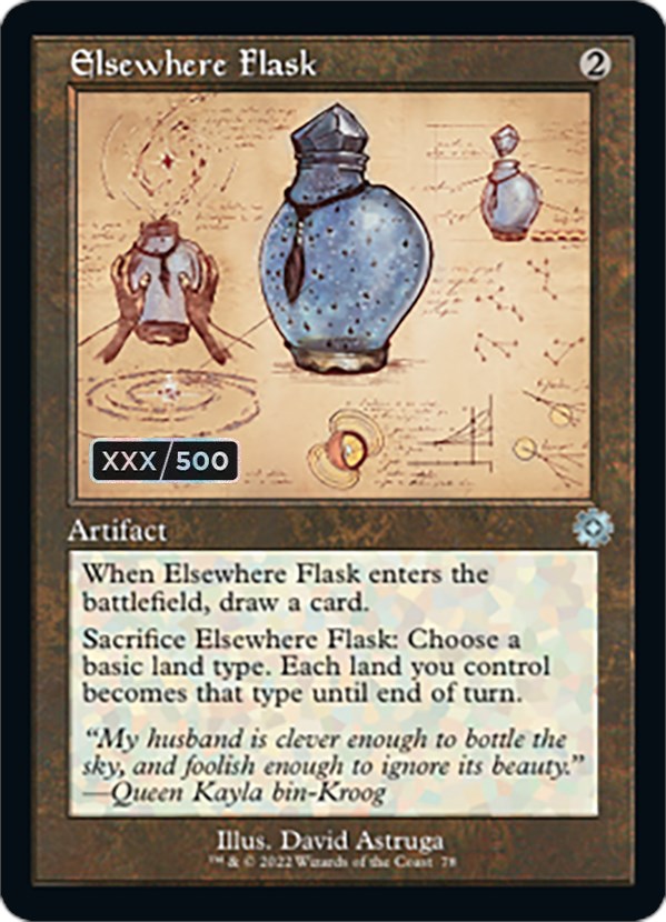 Elsewhere Flask (Retro Schematic) (Serialized) [The Brothers' War Retro Artifacts] | Deep Dive Games St. Marys