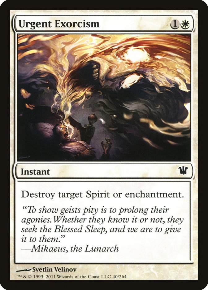 Urgent Exorcism [Innistrad] | Deep Dive Games St. Marys