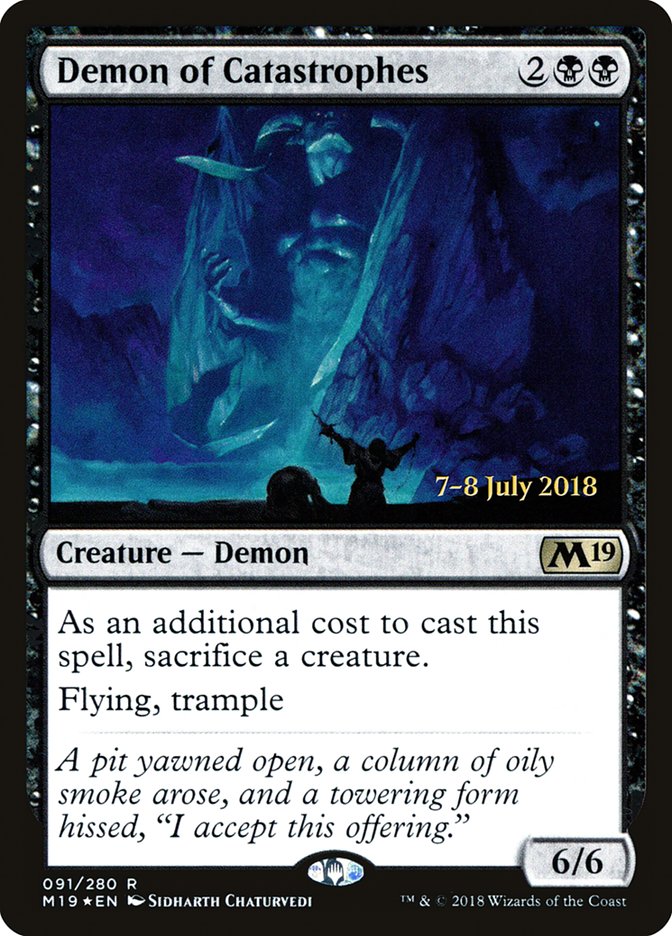 Demon of Catastrophes [Core Set 2019 Prerelease Promos] | Deep Dive Games St. Marys