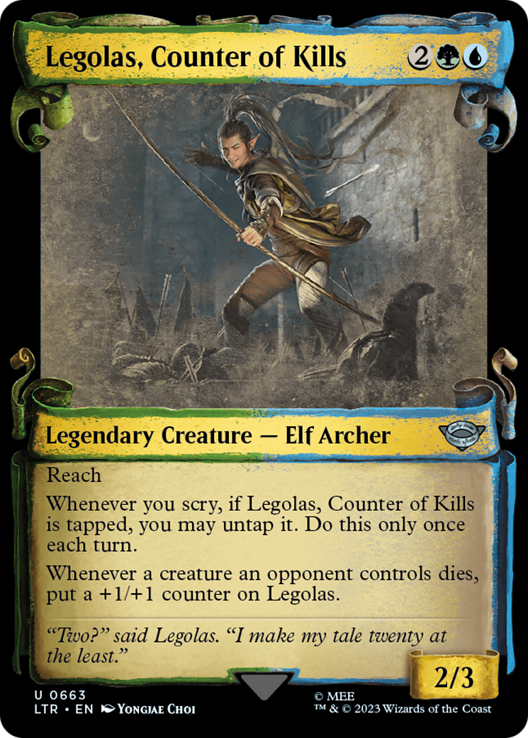 Legolas, Counter of Kills [The Lord of the Rings: Tales of Middle-Earth Showcase Scrolls] | Deep Dive Games St. Marys